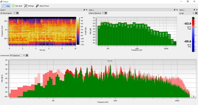 Como instalar o analisador de áudio Friture no Linux via AppImage