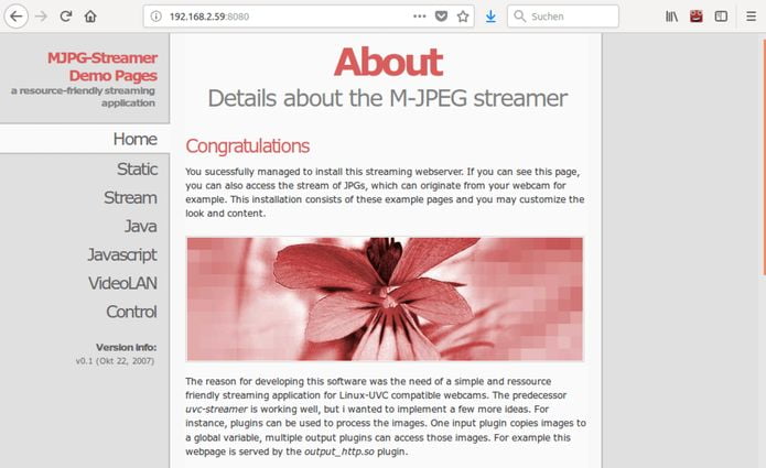 Como instalar o app de transmissão de webcam UVC MJPG-streamer no Linux via Snap