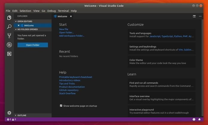 Visual Studio Code 1.36 lançado! Agora sem suporte para 32 bits