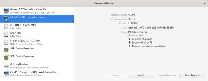 Atualizador de Firmware do GNOME será integrado ao desktop GNOME