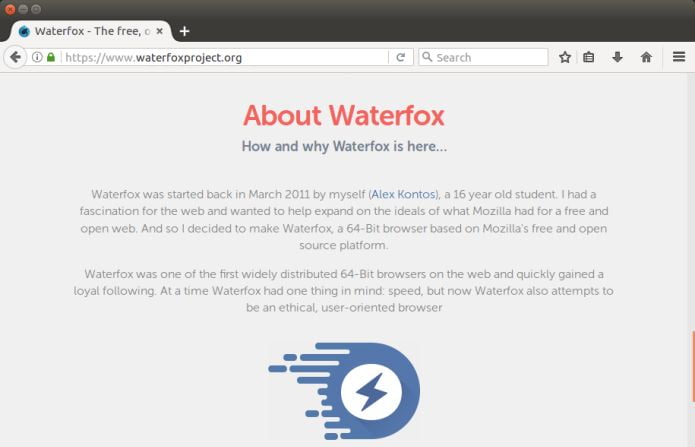 Como instalar o navegador Waterfox Alpha no Linux via AppImage