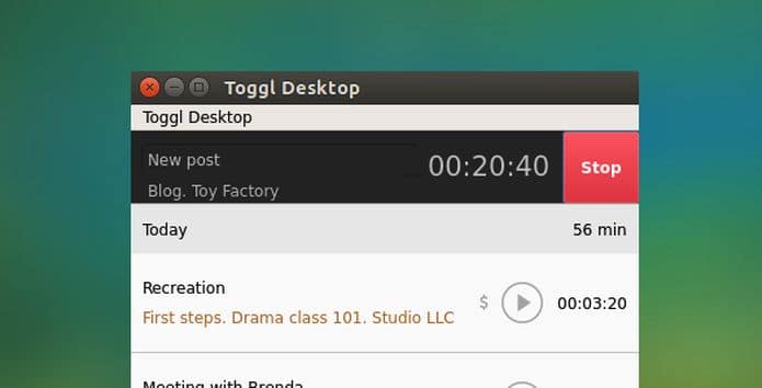 Como instalar o rastreador de tempo Toggl Desktop no Linux via Flatpak