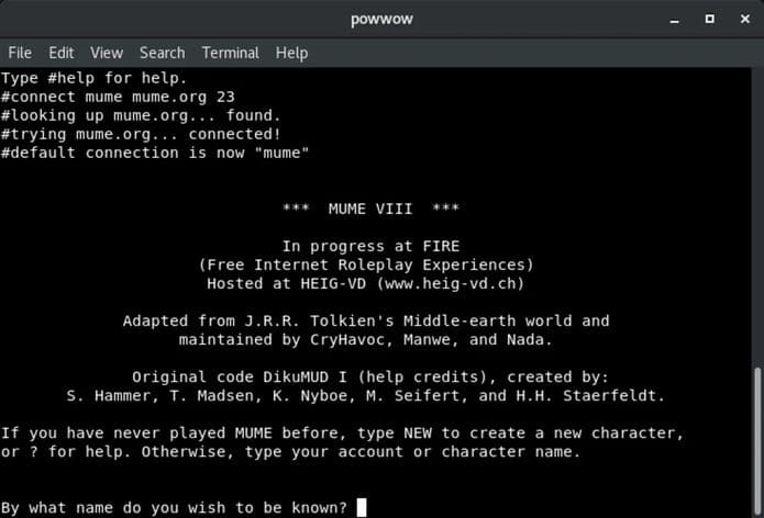 Como instalar o cliente MUD powwow no Linux via Snap