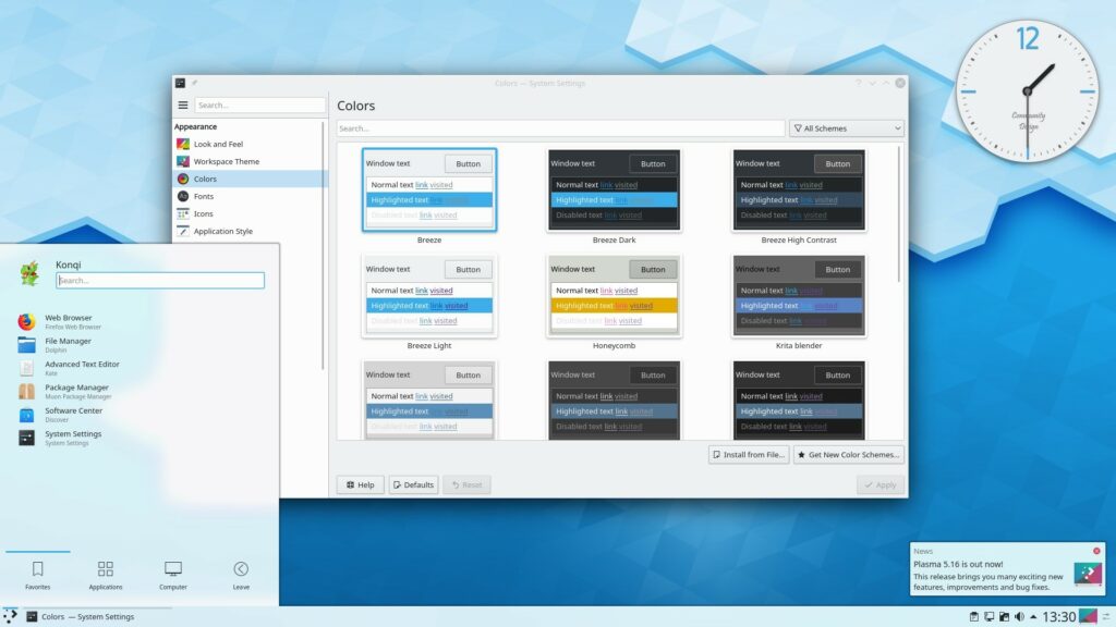 KDE Plasma 5.16.5 lançado e a série 5.16 chegou ao fim de sua vida útil