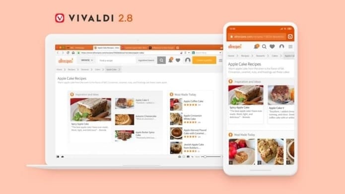 Vivaldi 2.8 lançado com suporte a sincronização de dados com o Android