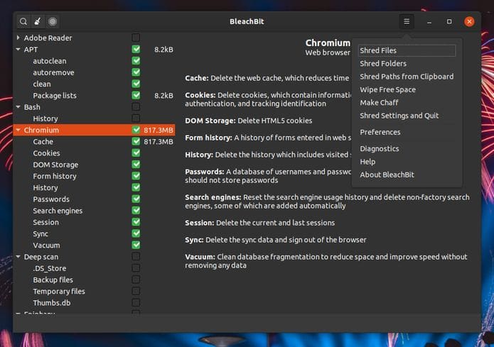 BleachBit 2.3 lançado com GTK+ 3 e varredura de arquivos mais rápida