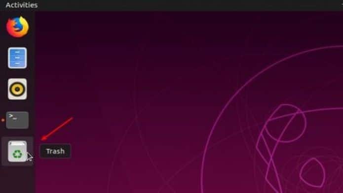 Como adicionar o ícone da lixeira no painel lateral no Ubuntu 19.10