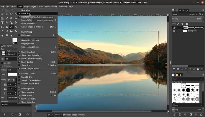 GIMP 2.10.14 lançado com o novo modo de exibição e mais