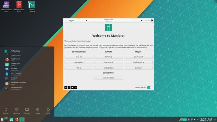 Manjaro 18.1.2 lançado com as versões XFCE, Plasma e GNOME