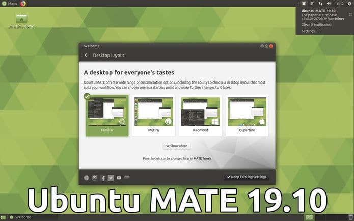 Ubuntu MATE 19.10 lançado com o mais recente MATE Desktop e novos aplicativos