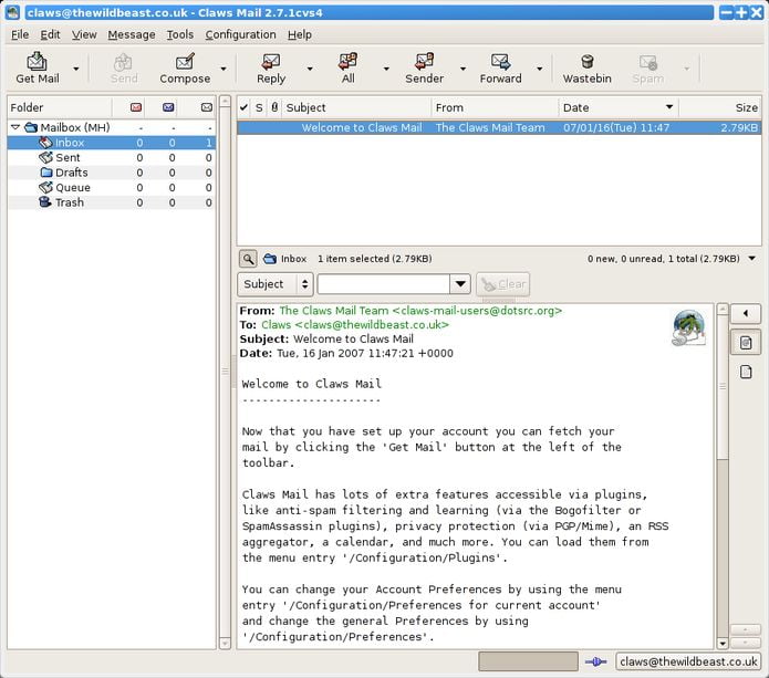 Como instalar o cliente de e-mail Claws-Mail no Linux via Flatpak