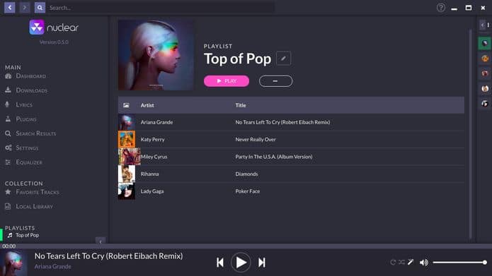 Como instalar o Streaming music player Nuclear no Linux via Snap