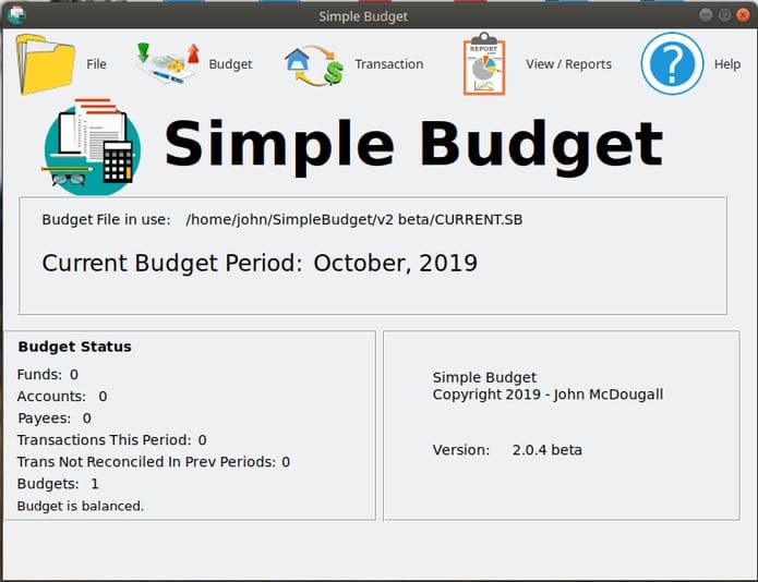 Como instalar o app de orçamento Simple Budget no Linux via Snap