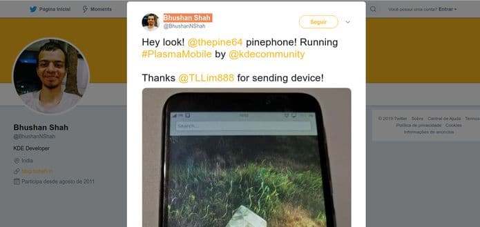 KDE Plasma Mobile rodando no PinePhone? Sim. Já é possível!