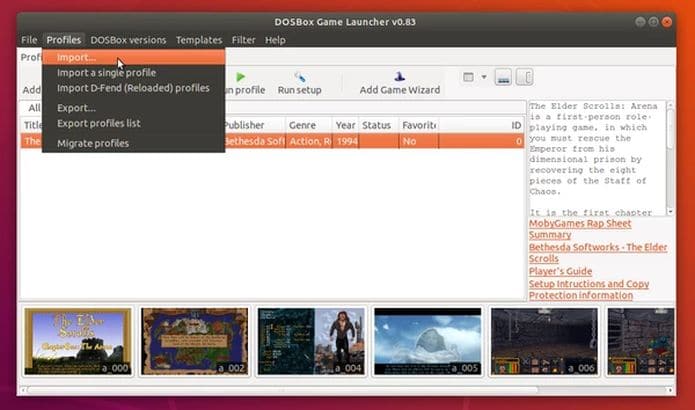 Como instalar o DBGL DOSBox Game Launcher no Ubuntu e derivados