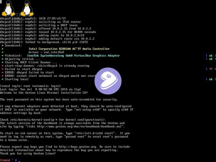 Gentoo poderá fornecer pacotes de kernel genéricos