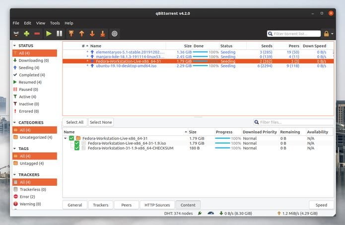 qBittorrent 4.2.0 lançado com suporte ao Libtorrent 1.2 e novos recursos