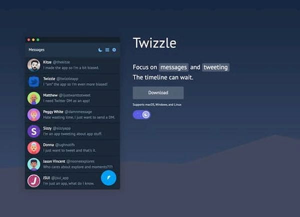 Como instalar o cliente Twiter Twizzle no Linux via AppImage