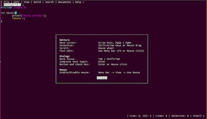 Como instalar o terminal C/C++ IDE tidec no Linux via Snap