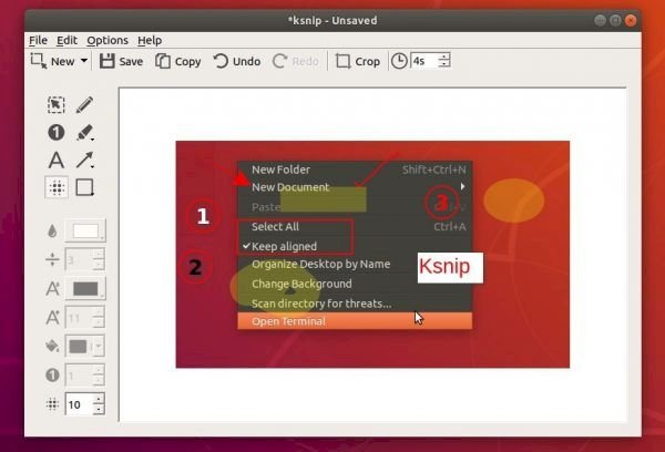 Como instalar o app de captura de tela Ksnip no Ubuntu e derivados