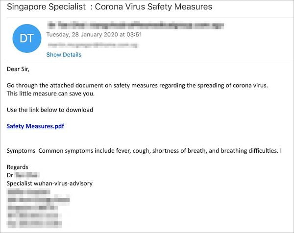 Coronavírus está sendo usado para ataques de phishing nos EUA