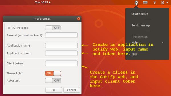 Envie e receba mensagens no Ubuntu Desktop com o Gotify Indicator