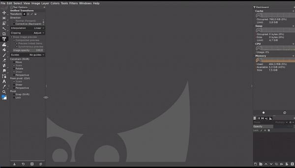 GIMP 2.10.18 lançado com a solução de problemas e uma ferramenta de transformação 3D