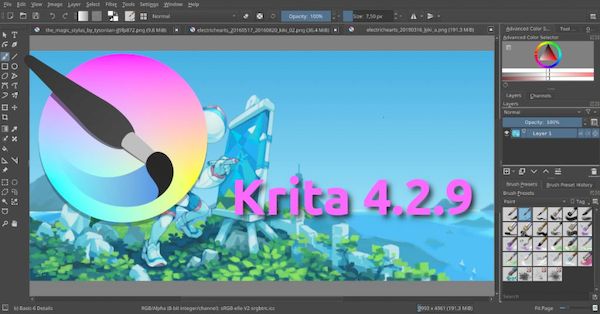 Krita 4.2.9 lançado com correção de bugs no Python e mais