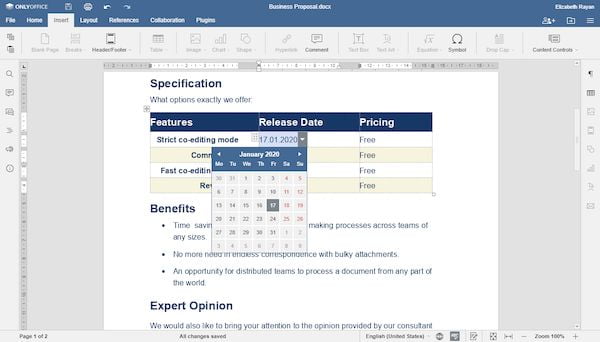 OnlyOffice 5.5 lançado com comparação de documentos e classificação de dados