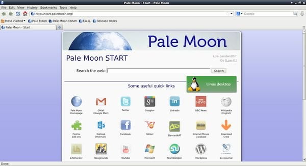 Pale Moon 28.9.0 lançado com alguns novos recursos e muitas correções