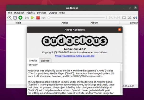 Audacious 4.0.2 lançado com correções de bugs e ajustes na interface