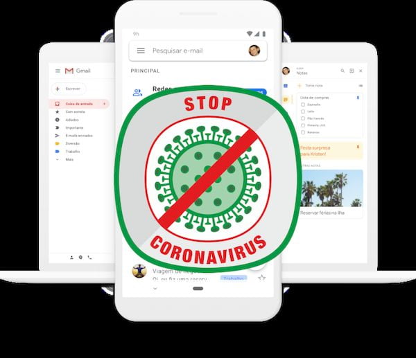 Gmail bloqueou 18 milhões de e-mails de phishing com o tema COVID-19 em uma semana