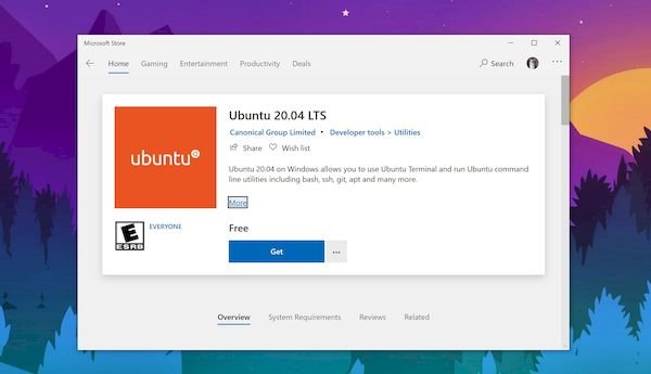 Ubuntu 20.04 LTS já está disponível na Windows 10 App Store