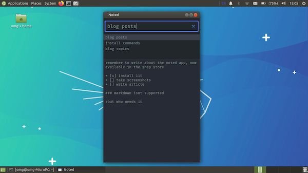 Como instalar o app de anotações Noted no Linux via Snap