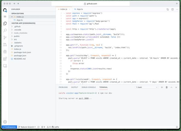 GitHub lançou o Codespaces para permitir codificação no navegador Web