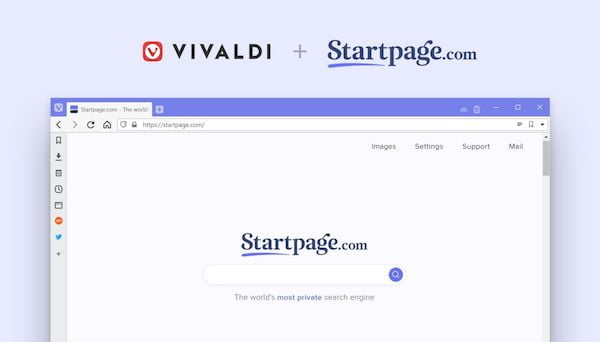 Vivaldi oferecerá mais opções de privacidade com o Startpage