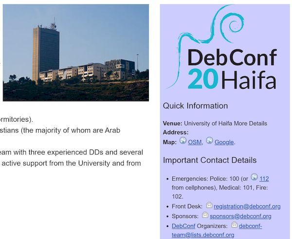 DebConf20 Debian Developer Conference será online
