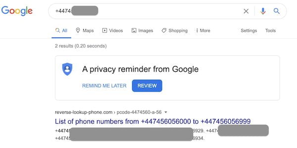Google está indexando os números de telefone usados ​​no WhatsApp e isso levanta preocupações com a privacidade