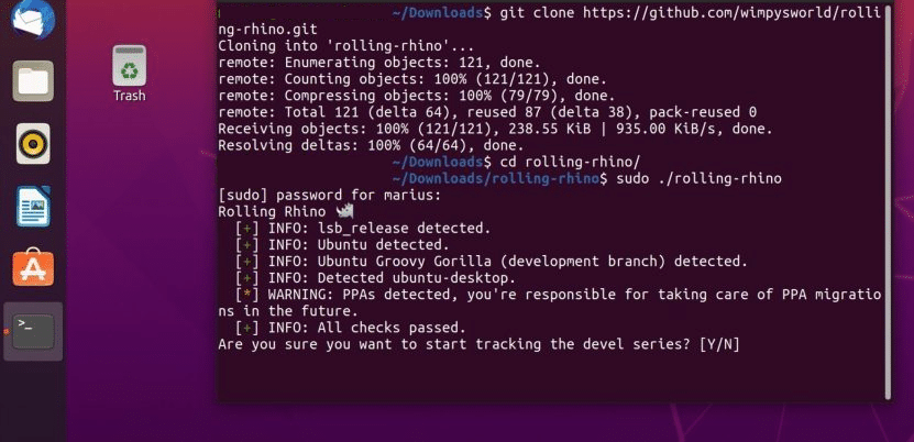 Rolling Rhino permite Transformar o Ubuntu em um Rolling Release