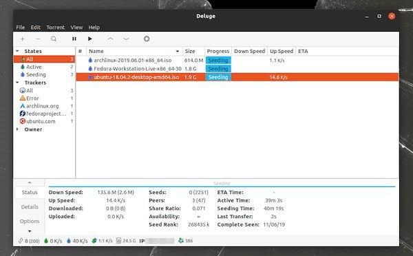 Como instalar o cliente BitTorrent Deluge no Linux via Snap