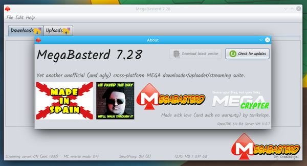 Como instalar o cliente MEGA MegaBasterd no Linux via Flatpak