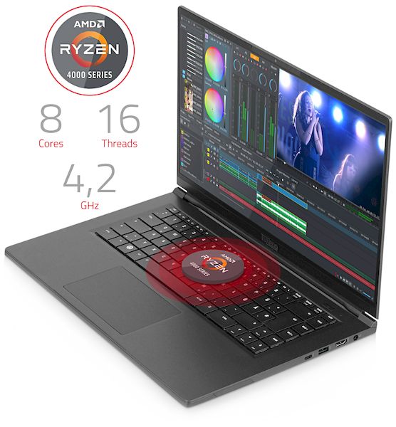 Lançado o Ultrabook TUXEDO Pulse 15 Linux com a série AMD Ryzen 4000H