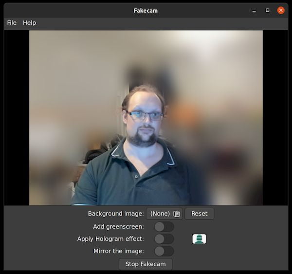 Como instalar o modificador de fundo fakecam no Linux via Snap