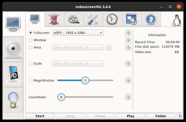 Como instalar o screencaster VokoscreenNG no Linux via Snap
