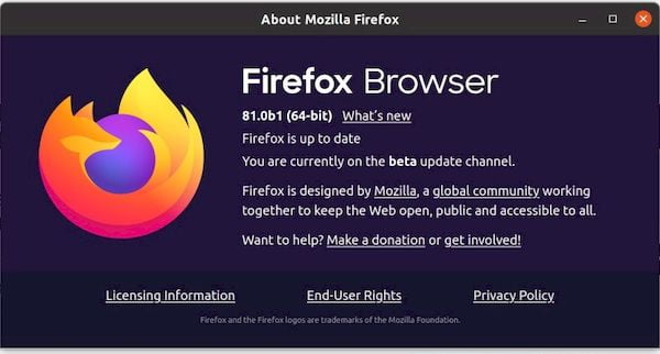 Firefox 81 beta lançado com aceleração de GPU habilitada por padrão no Linux