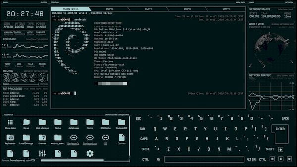 Como instalar o emulador de terminal eDEX-UI no Linux via AppImage