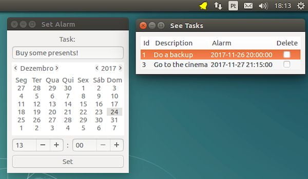 Como instalar o gerenciador de alarmes Bzoing no Linux via Snap