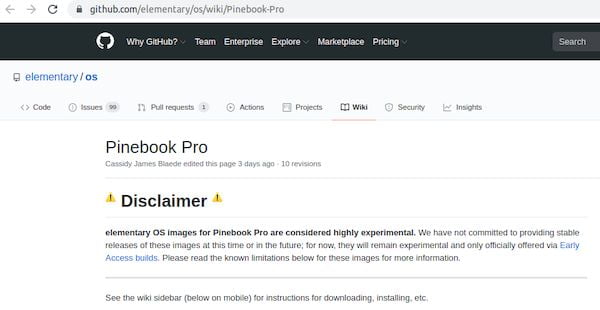 elementary OS recebeu suporte experimental para o Pinebook Pro