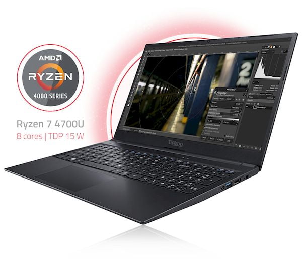 Laptop TUXEDO Aura 15 lançado com AMD Ryzen 4700U e suporte a LTE