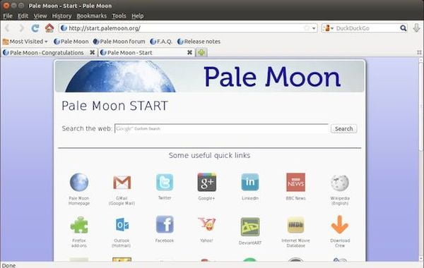 Pale Moon 28.14 lançado com melhorias de estabilidade e segurança